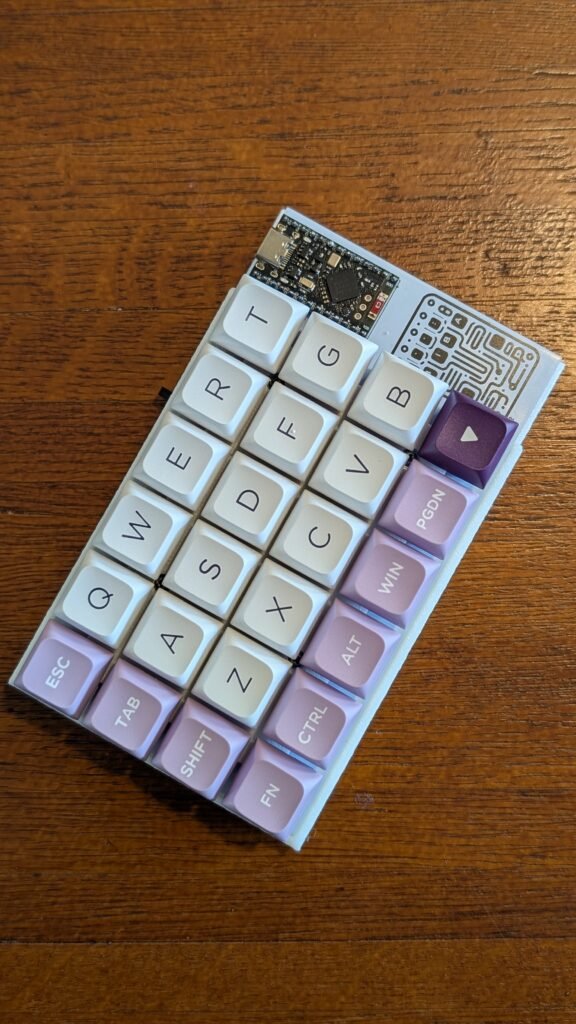 Biba40 White & Purple Keycaps