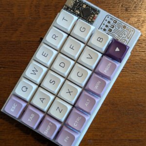 Biba40 White & Purple Keycaps