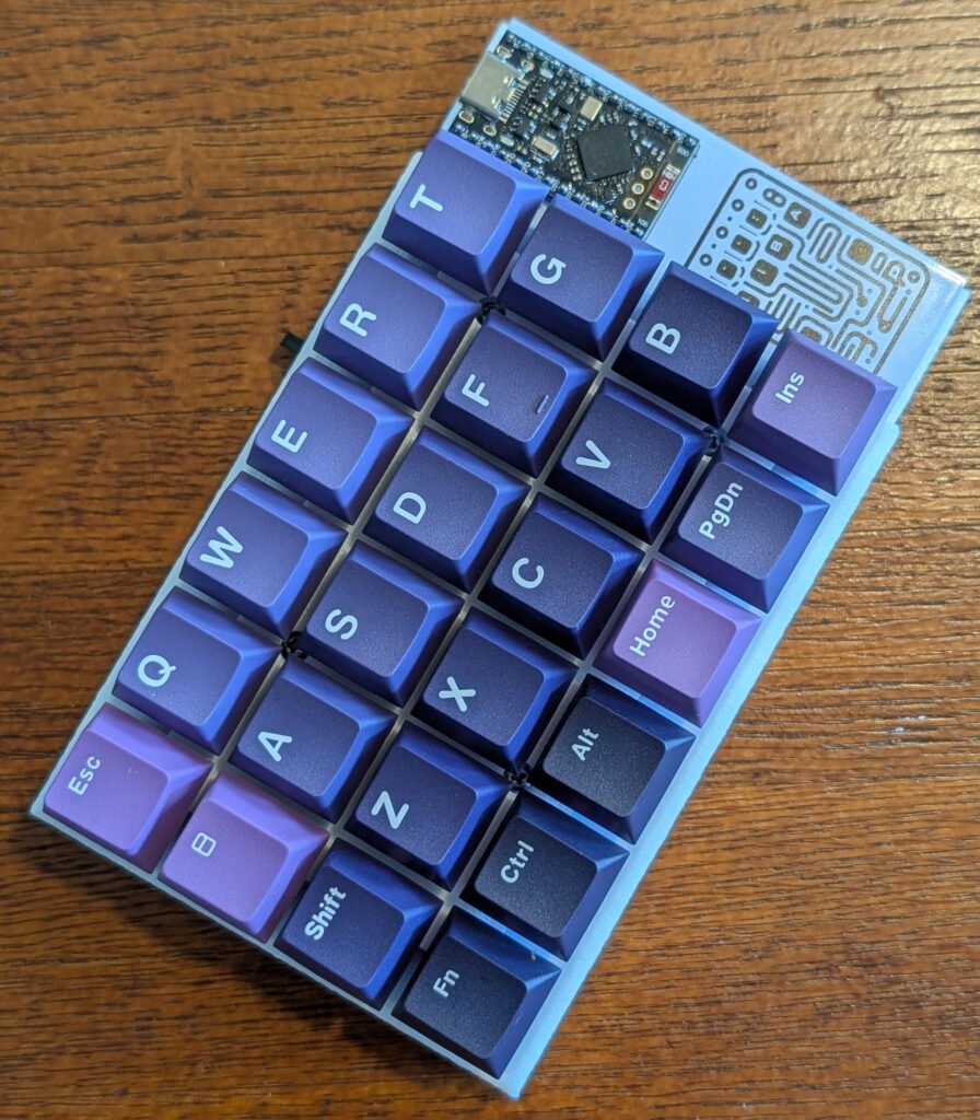 Biba40 White Purple Gradient Keycaps